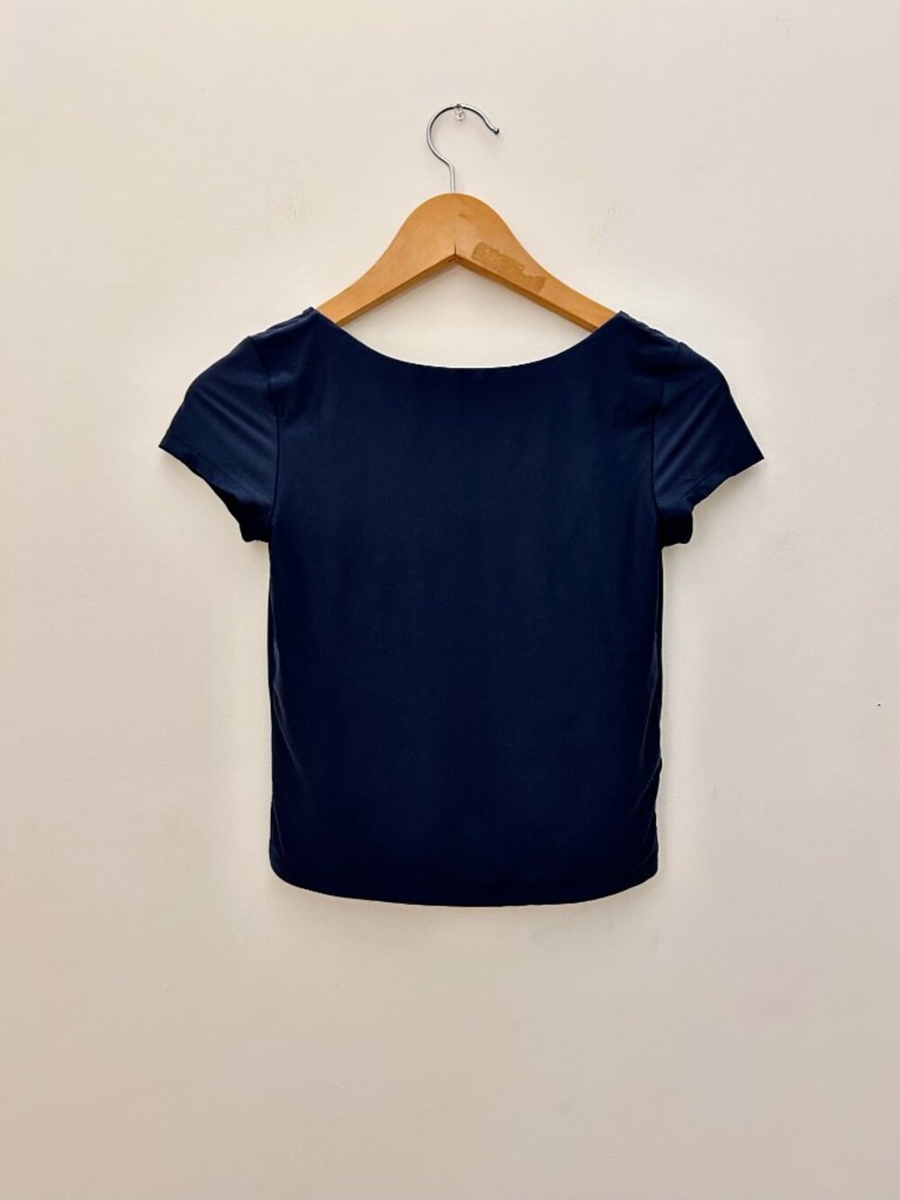 Target Wild Fable Open Back Boatneck Synthetic T-Shirt in Navy, Size XS